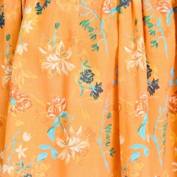 New The Renata Cutout Floral-Print Linen-Blend Mini Dress NWT XS - Picture 6 of 10